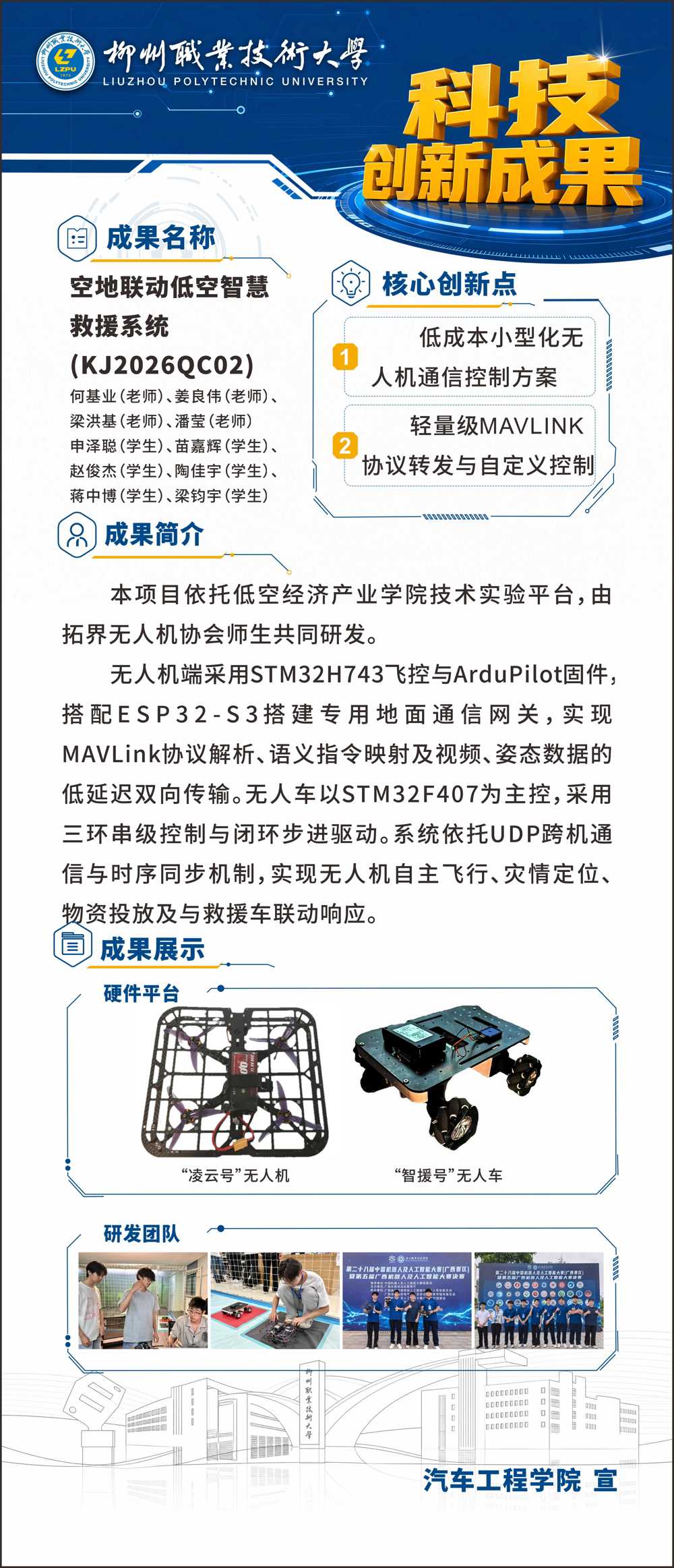 KJ2026QC02 空地联动低空智慧救援系统