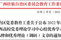 喜讯！taptap官网案例获评2022年度广西高校党委理论学习中心组优秀学习品牌